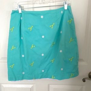 Lilly Pulitzer pencil skirt lobsters sz 12